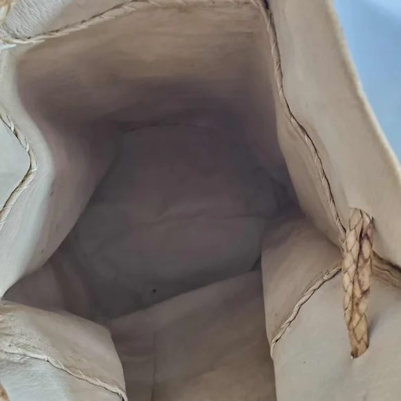 Vintage Snakeskin 1970s Brown Drawstring  Satchel Crossbody Handbag - Picture 10 of 10